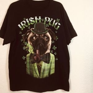 ✨Irish Pug black shirt